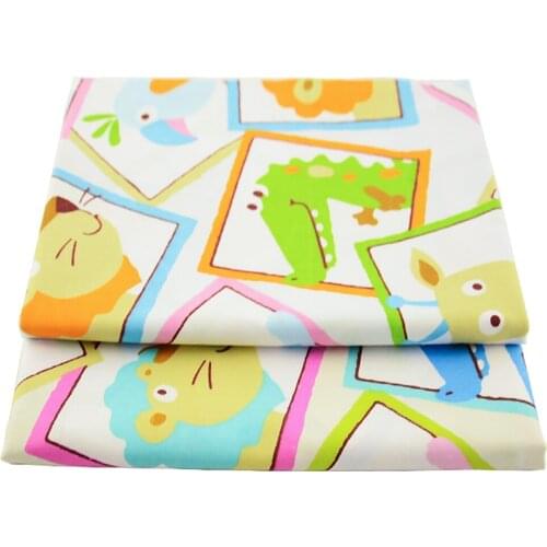 Booksew Cute Cartoon Printed Fabric Cotton 100% Cloth Sewing Quilting Fabrics For Patchwork Needlework DIY Handmade Accessories