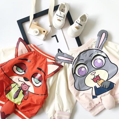 Tonytaobaby Autumn and Winter Clothes New Boys and Girls Fox Rabbit Stereo Ear Kids Jacket