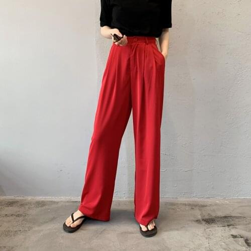 Trending Clothes For Women Stacked Sweatpants Pants Women High Waist Falling Feeling Thin Wide Leg Pants Loose Slim Mopping Pant