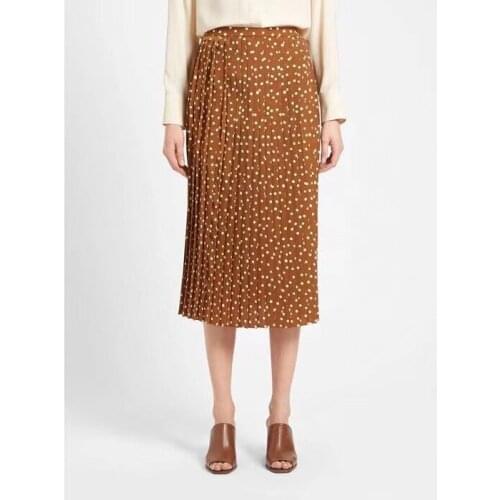 2021 Spring and Summer Polka Dot Fashion Commuter All-match Pleated Skirt