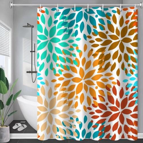 Modern nordic style beautiful pattern psychedelic color art windproof shower curtain bathroom home decoration