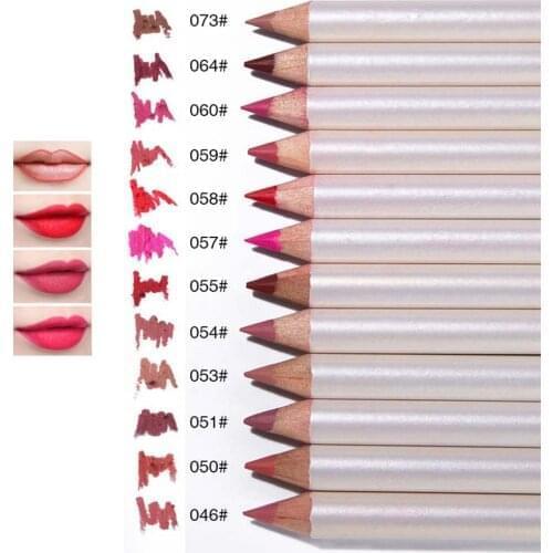 12 Colors Waterproof Long-lasting Matte Lip Liner Sexy Red Matte Long Lasting Moisturizer Lipliner Cosmetics