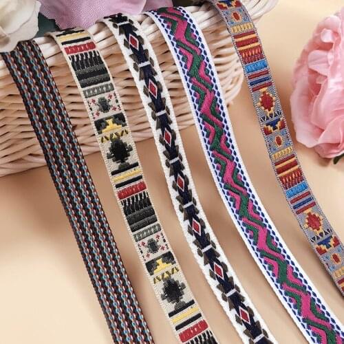 50 yards National Style Jacquard Webbing New Polyester Nylon Computer Webbing