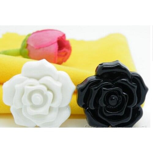 20 Pieces 2Colors 3D Rose Buttons Wholesale Monopoly DIY Craft 15mm