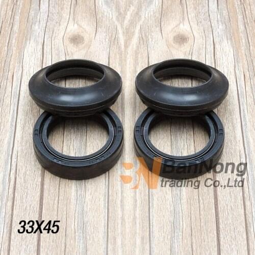 33*45*/10.5 Double spring Motorcycle Front Fork Damper oil seal & cover For KX80 YZ80 BW200 TW200 SRX250 BW350 XV250 Virago