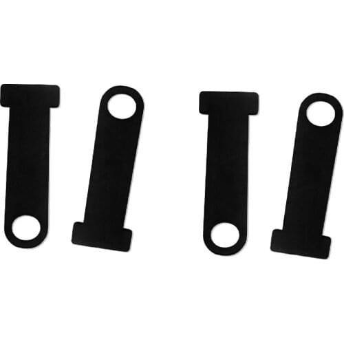 4x Universal Open Face Helmet Strap D-Ring Lock Extension Connector for Motorcycle Scooter BIke - Black