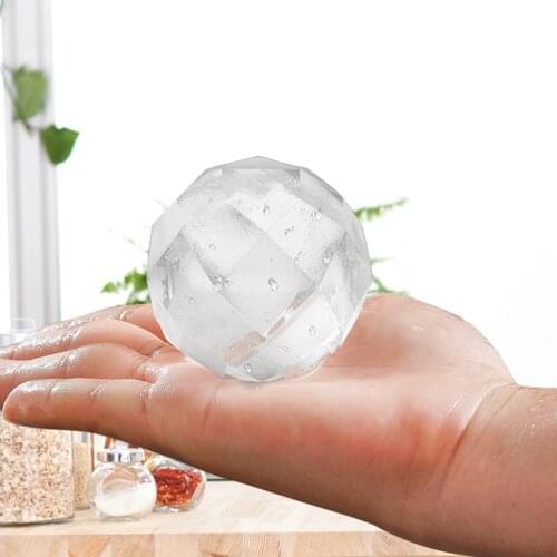 Diamond Ice Cube Mould Sphere Ice Cube Trays With Cover Reusable Freezing Mold