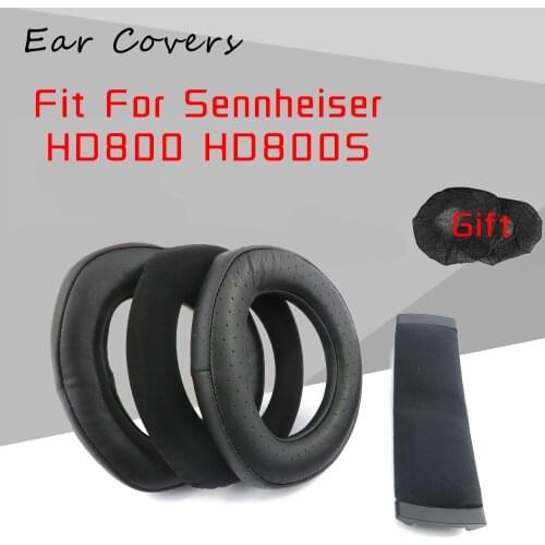 Earpads For Sennheiser HD800 HD800S Headband Sheepskin Ear pads Headband Covers Headphone Replacement