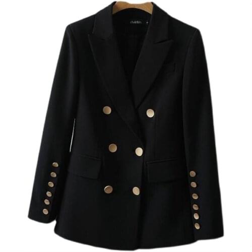 Blazer Women Spring Suit New 2021 Suits Womens Western Style Blazers Short Slim Autumn Jacket Female Coat Black