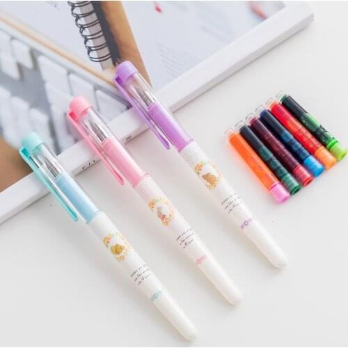 DL Students practice calligraphy is changed into a bag of color combinations with pen ink for study and office supplies sign pen