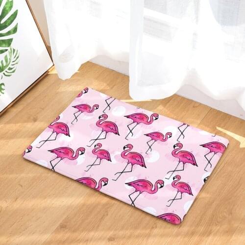 Flamingos Floor Mats Living Rooms Anti-slip Carpet for Bedroom Kitchen Bathroom Rug Welcome Mats for Front Door