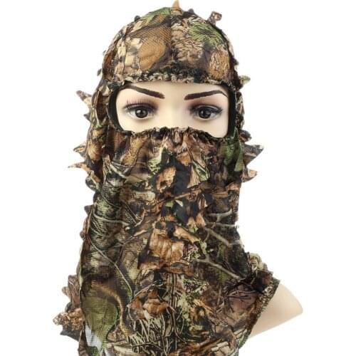Camouflage Leafy Masks Hunting Ghillie Suit Sniper Tactical Camouflage Headvie Hood Green Leafy Net Eyehole Opening