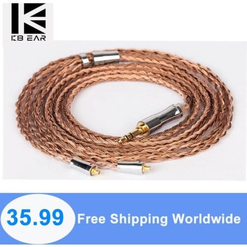 KBEAR Show-B 24 Core 5N OFC Upgrade Cable Warm Sound Around Ears With 120 cm Length 3.5mm 2.5mm 4.4 mm plug