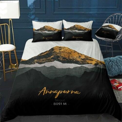 Annapurna Quilt Cover Pillowcase 3Piece Comforter Bedding Set With Pillow Case Single Double Duvet Cover Home Decora