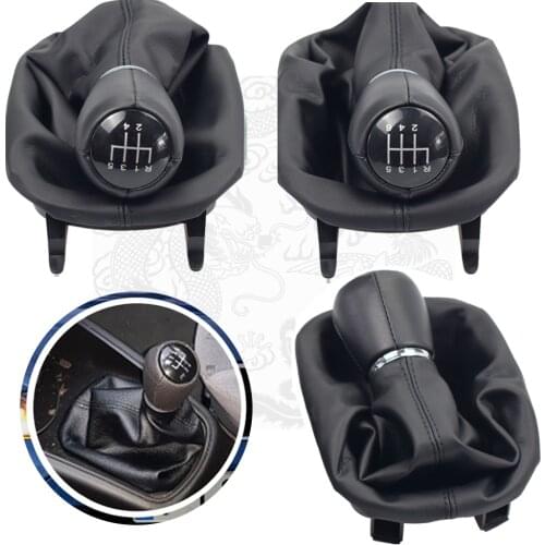 For Seat Leon 1 MK1 For Toledo II MK2 Gait 1998-2005 Leather Gaiter Boot Cover Manual Leather Gear Shift Knob Complete 5 6 Speed