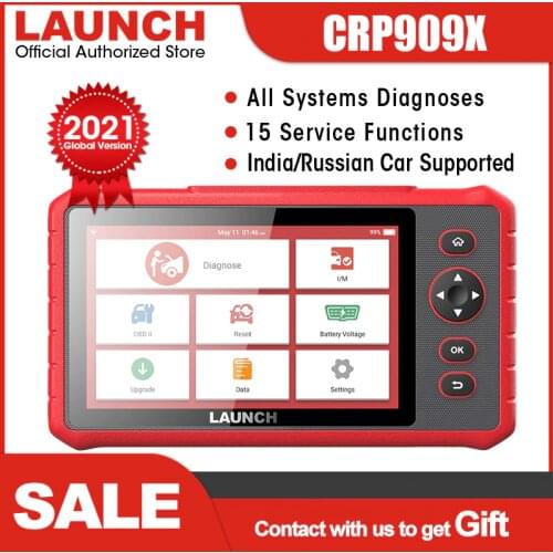 LAUNCH X431 CRP909X obd2 car diagnostic scanner professional obd2 scanner airbag SAS TPMS IMMO reset auto code reader crp909 X