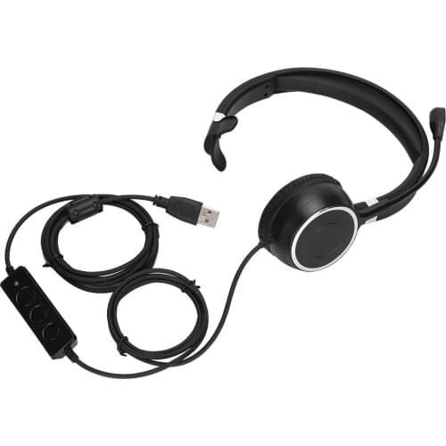 Fashion styling highdefinition voice calls Head-mounted Service Headphone Computer Office free stretch Headset USB Drive-by-wire