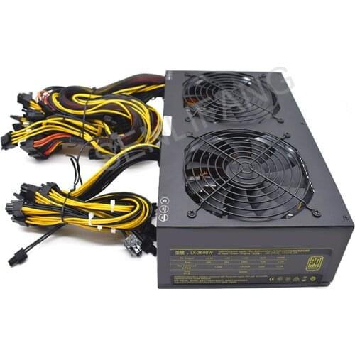 Mining High Power 3600W ATX Bitcoin Miners PSU PC power Supply 12 card Miner mining rig 180-240V pico psu BTC ETC