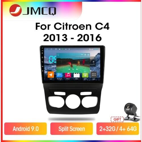 JMCQ Android 9.0 For 2013 2014 2015 2016 Citroen C4 C4L Car Radio Multimidia Video Player 2din RDS DSP GPS Navigaion SplitScreen