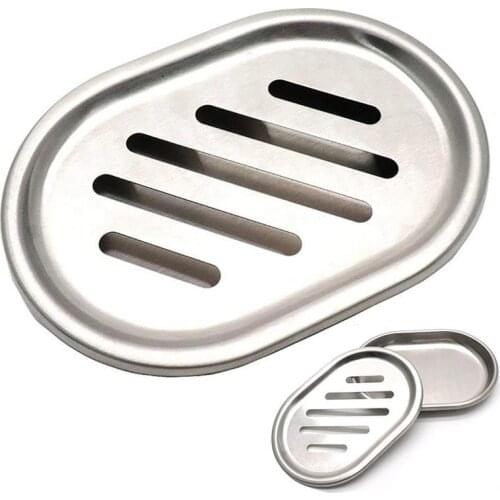 Soap Dish Stainless Steel Double Layer Creative Soap Box Soap Holder Draining Kitchen Sink Sponge Holder