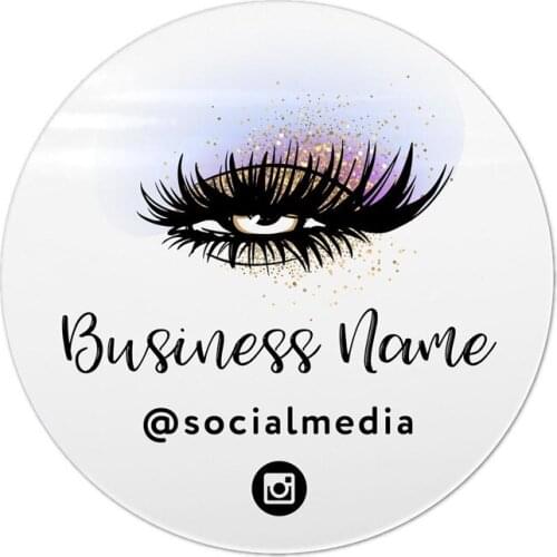 Eyelash extension label design logo sticker, Business lash logo stickers,Personalize Social Media Stickers, Business Stickers