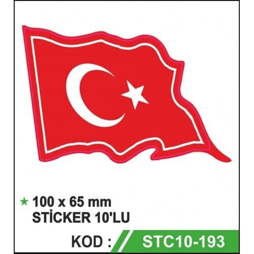 New 2021 Red White Turkish Flag Motorcycle Sticker Set High Quality Foil A4 format 100x65mm STİCKER 10LU 2-500x500