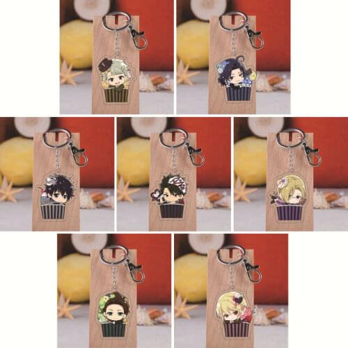 New Anime Keychain Cartoon Keychain Cute Double Sided Key Chain Pendant Acrylic Anime Accessories Cartoon Keyring