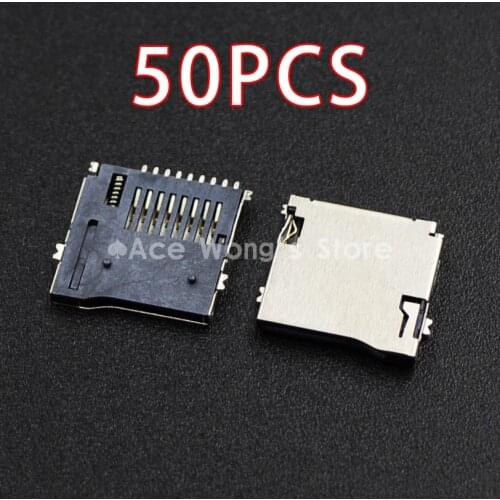 50pcs/LOT 9pin Micro SD card slot connectors, size 14*15mm TF card deck, fit for phone, tablet, Vehicle Navigation The pop-up