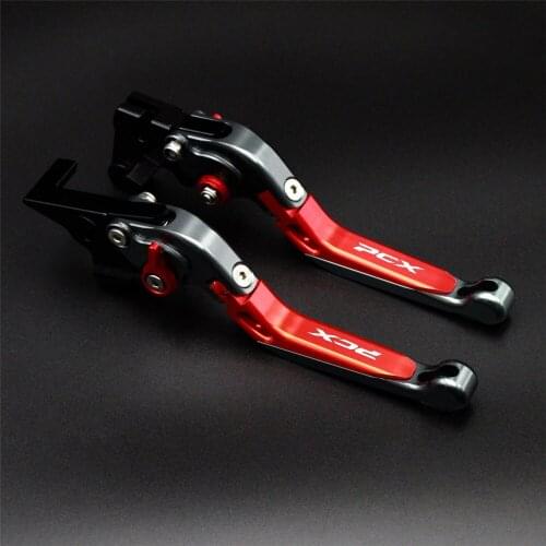 With Logo PCX Sliver+Black CNC Motorcycle Brake Clutch Levers For Honda PCX 125 150 PCX125 PCX 150 2010 2013 2014 2015 2016 2017