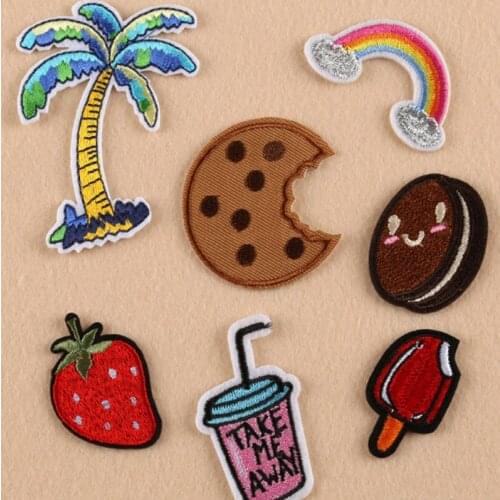 Diy Embroidered Patches Lot Kids Cartoon Motif Patch Iron on Applique for Cloth Stickers Hot Sale