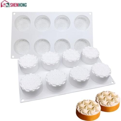 SHENHONG Pop Cake Cream Flower Shape Silicone Cake Mold For Baking Mould Dessert Mousse Pan Bakeware Moule Decoration Tools