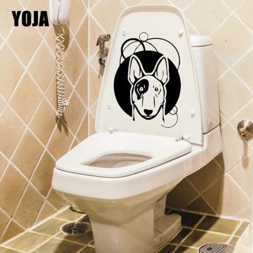 YOJA 16X22.6CM American Pitbull Terrier Amstaff Dog Pet Animals Toilet Decal Home Decor Wall Sticker T5-1573