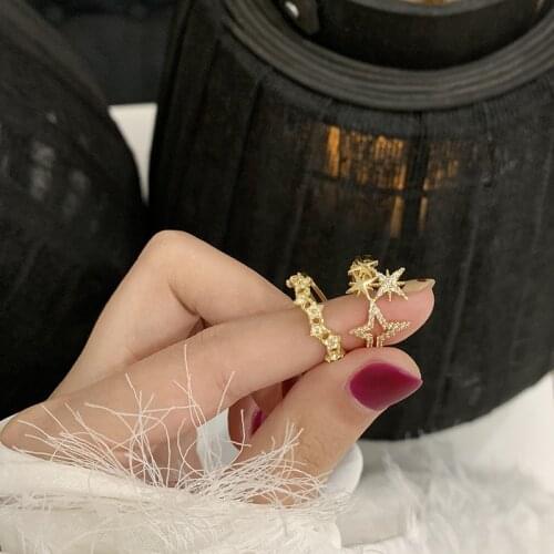 Zeojrlly Women Metal Party Trendy Geometric Wedding Bands Rings Fashion Elegant Cute Simple Jewelry For Women