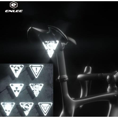ENLEE 1 Pc Warning Reflector Reflective Triangle Plate Bicycle Decorative Sticker Iamok Bike Accessories