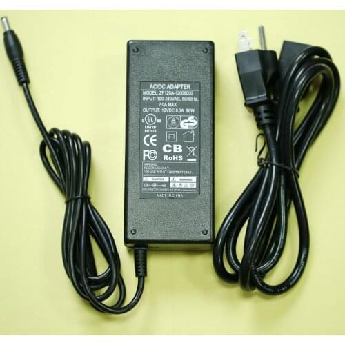 100pcs/Lot 12V8A 100W Desktop power adapter UL CUL GS CE SAA KC CB ROHS certified AC/DC adapter