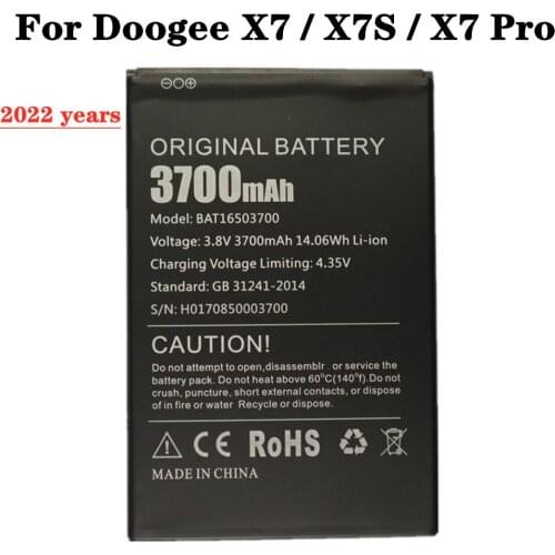 High Quality BAT16503700 Battery For Doogee X7 / X7S / X7 Pro 3700mAh Phone Replacement Batterie Bateria Batterij