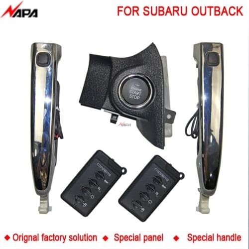 Car auto keyless entry push start with smart handle unlock remote start alarm system for subaru outback