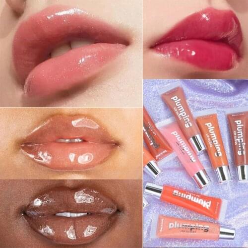 Glitter Plumping Lip Gloss Lip Plumper Makeup Moisturizing Nutritious Liquid Lipstick Volume Clear Lip Gloss Make Up Lipgloss