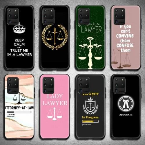 Law Student Lawyer Judge Accessories Phone Cases For Samsung Galaxy S21 Plus Ultra S20 FE M11 S8 S9 plus S10 5G lite 2020