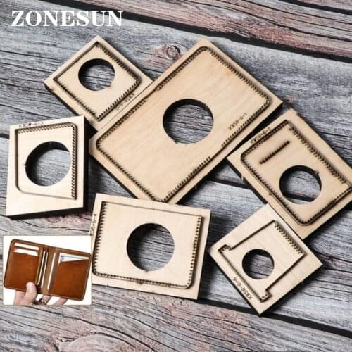 ZONESUN C5 Bank Credit Card Holder Custom Leather Cutting Die Handicraft Punching Tool DIY Paper Clicker Die Wooden Template