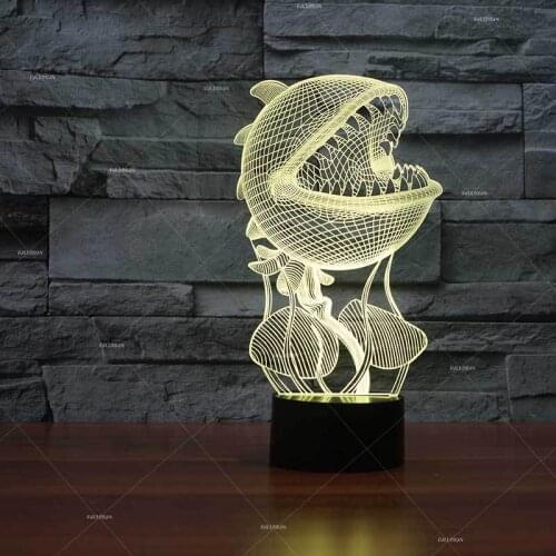 Cannibalistic Flower Desk Lamp Modeling 3d Creative Led Light Emitting Gift Novelty Small Table Lamp Christmas decorative lights