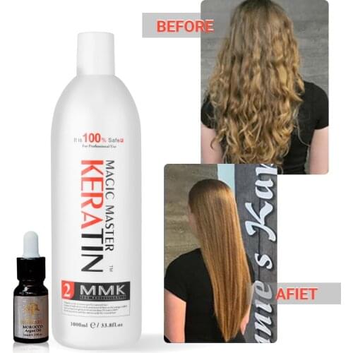 Best Selling 1000ml Without Formalin Magic Master Keratin With Great Smelling Professional Hair Straighten+10ml Argan Oil Smooth