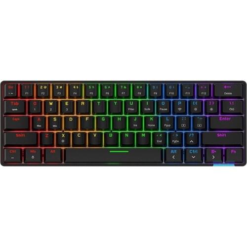 61 Keys Mechanical Keyboard STK61 BT&Wired Dual-mode Mechanical Keyboard Mixed Light Gaming Office Mechanical Keyboard