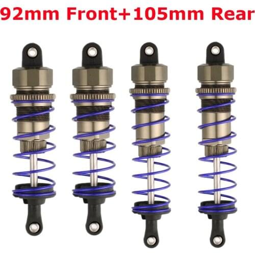 Metal Shock Absorber 92mm Front &105mm Rear Oil Absorber Damper Suspension for ZD Racing HSP 1/10 RC Car Buggy Truck Traxxas