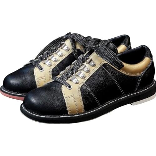Full Leather Men Bowling Shoes Private men Skidproof Sole Mens Sports Bowling Shoes Breathable Training Sneakers Big Size