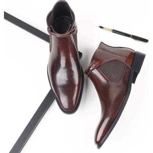 Men Work Footwear Brand Men Ankle Boots Fashion Chelsea Boots Daily Comfortable Shoes Classic Boots