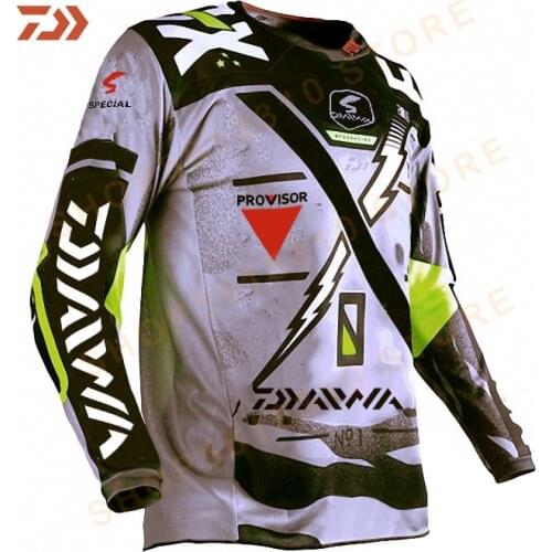New Style 5 Size Daiwa Fishing Clothing Long Sleeve Quick Dry Fishing Jersey Anti-UV Sunscreen Fishing Clothes Fishing Shirt