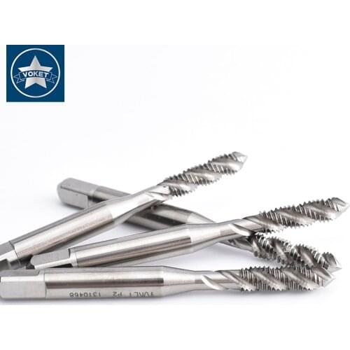 VOKET HSSE Right Hand Fine Thread Sprial Fluted tap UNF 0-90 0-80 1-72 2-64 3-56 4-48 5-44 6-48 6-40 American Screw Thread taps