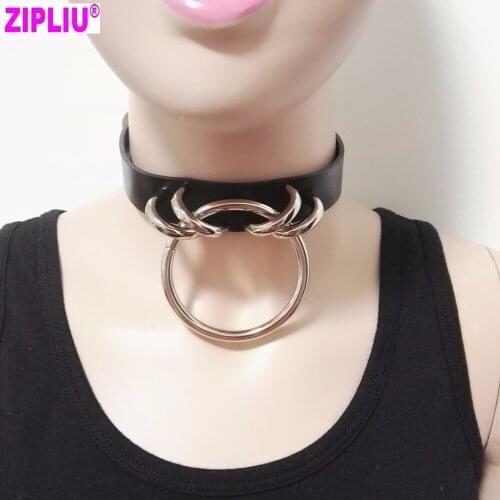 Harajuku 100%Handmade Sexy O-Round Collar Punk Rock Gothic Choker Necklace belt torques free shipping