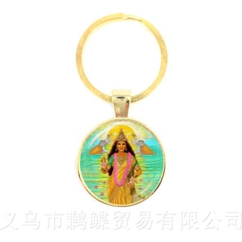 Drop Shipping Ganesha Statue Hindu Ganapati Vinayaka God Keychains,Trendy Lord Ganesha Indian Buddhism Jewelry for Women Men